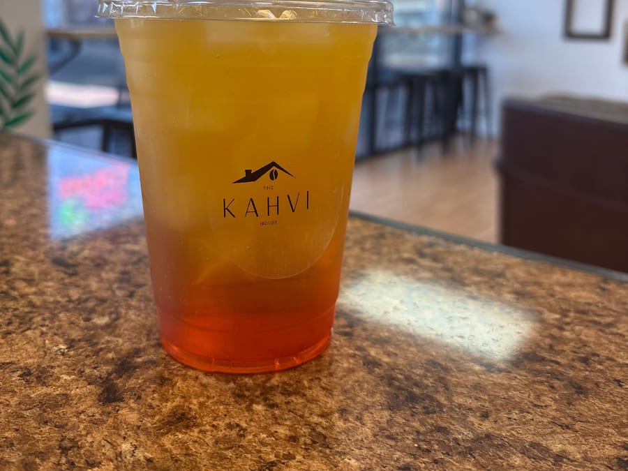 Heaven in a Cup — Red Bull infusion with mango, peach, strawberry, raspberry and orange juice